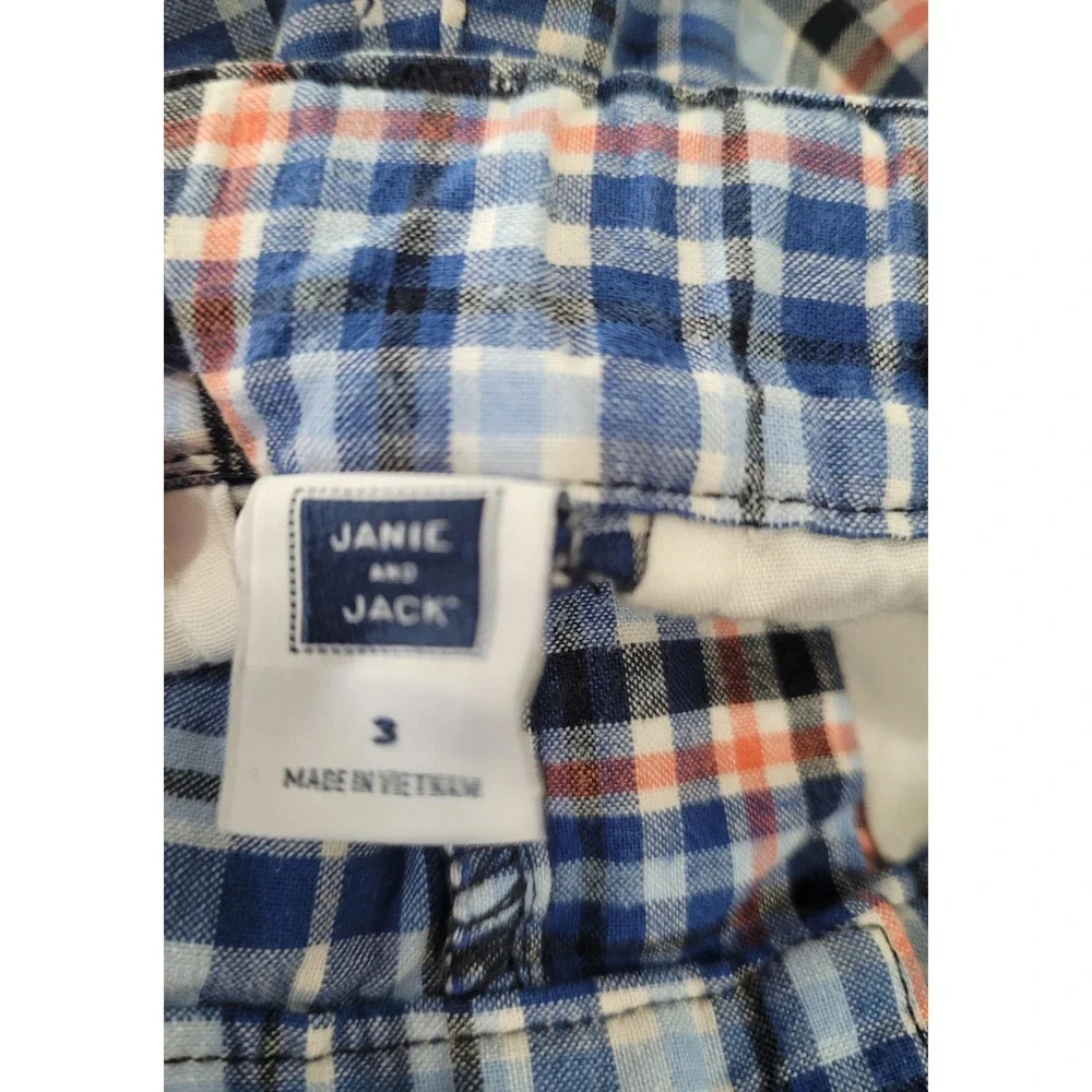 Janie and Jack Plaid Shorts Bundle -‎ Boys Casual Summer Shorts - 18-24M & 3 #9